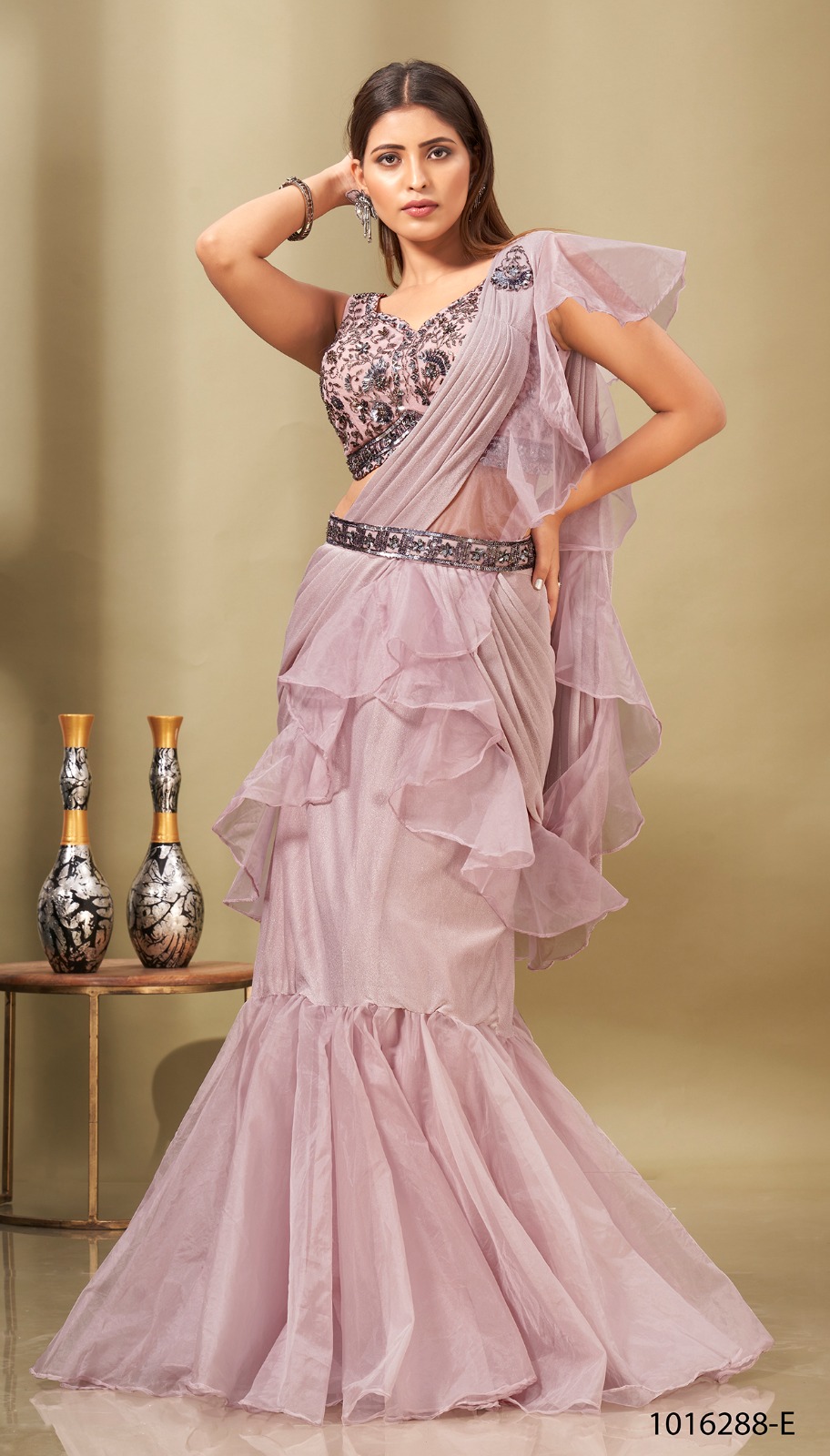 Dn 1016288 By Amoha Designer Partywear Readymade Saree Collection Amoha Wholesale Sarees Catalog